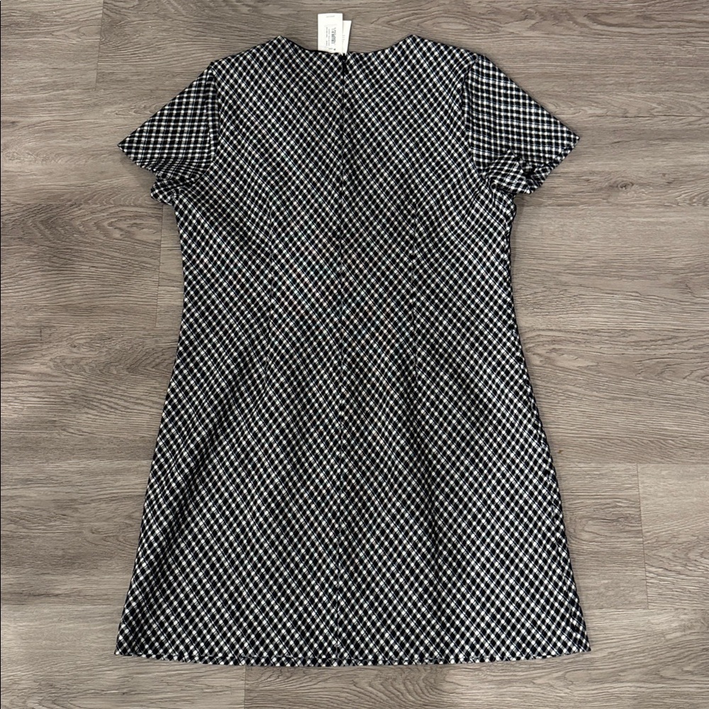 🆕 Spanx Ponte mini dress- jacquard Chic Black and White Patterned Dress Sz M D10 - Picture 8 of 8